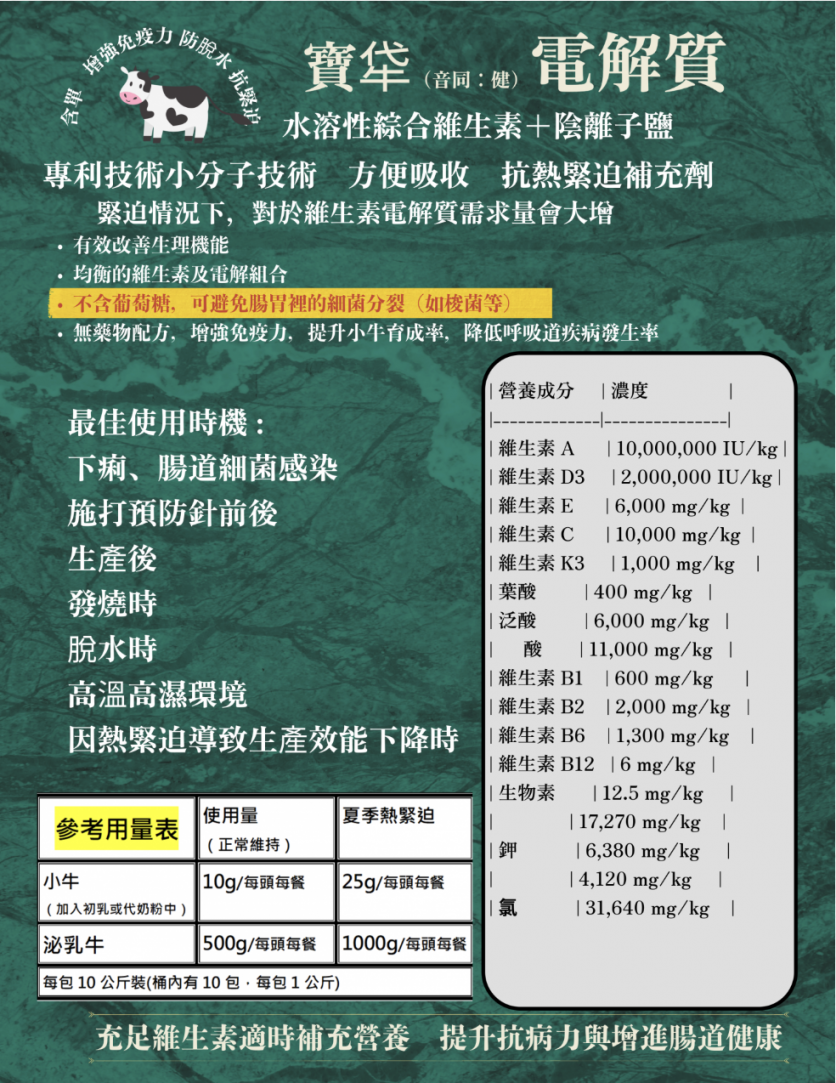 寶牮 (音同: 健) 電解質 